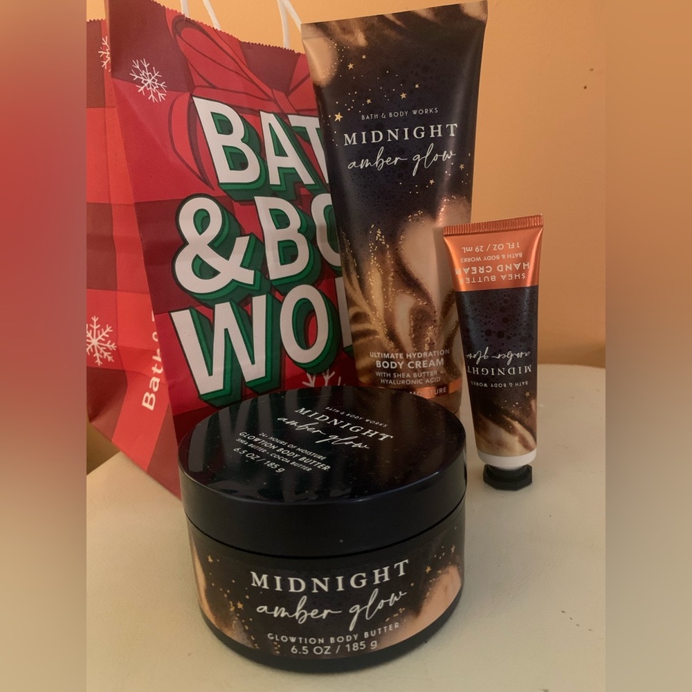 Bath And Body Works Midnight Amber Glow DUO gift set